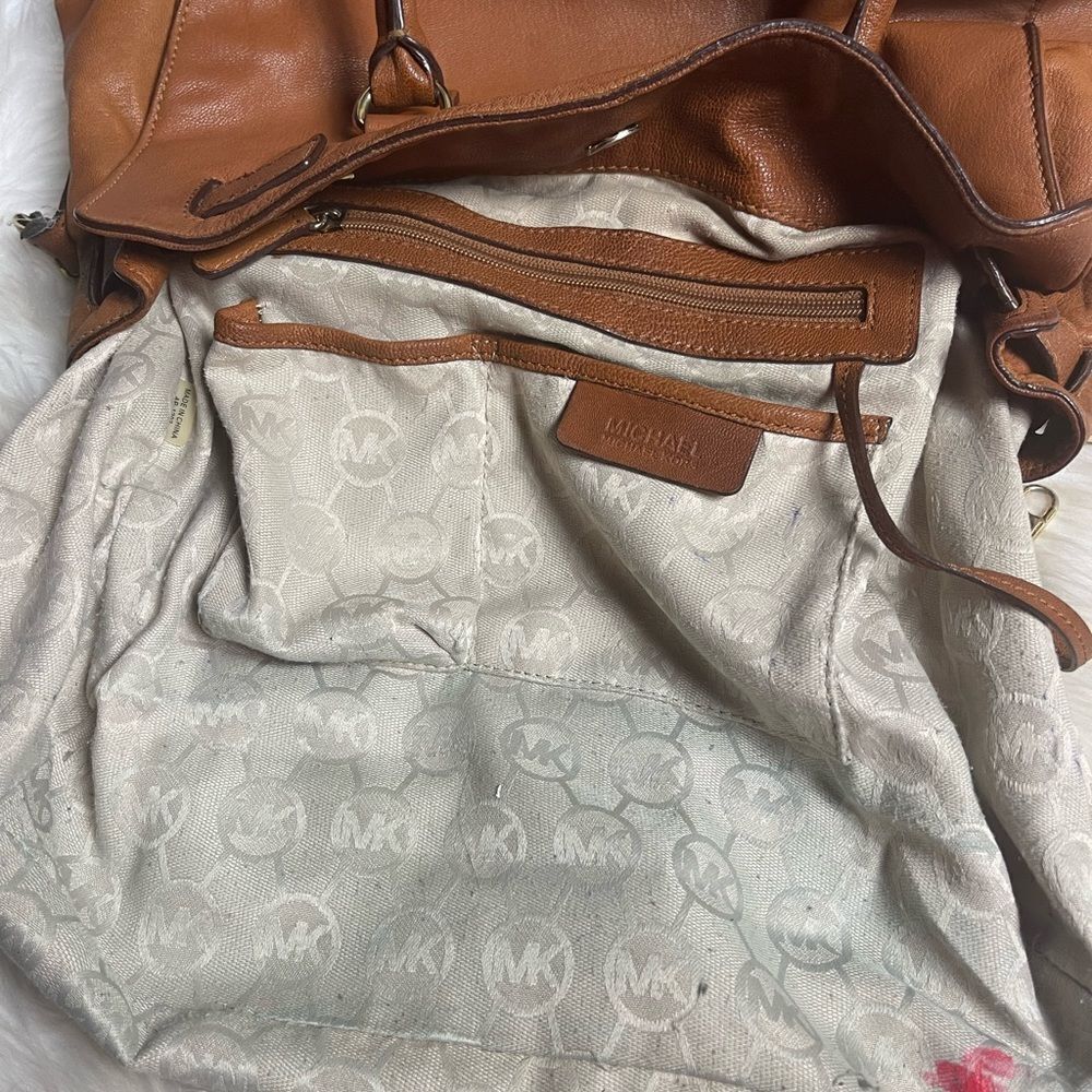 MICHAEL KORS Hamilton Brown Pebbled Leather large Tote  /Shoulder Bag. - Picture 13 of 16